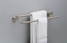 img 3 attached to 🛁 Enhance Your Bathroom with Delta Faucet Bath Accessories' Greenwich 24" Double Bathroom Towel Rack in SpotShield Brushed Nickel