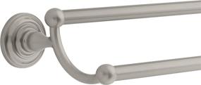 img 1 attached to 🛁 Enhance Your Bathroom with Delta Faucet Bath Accessories' Greenwich 24" Double Bathroom Towel Rack in SpotShield Brushed Nickel