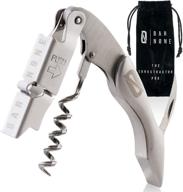 🍷 bar none the corkstractor pro: stainless steel wine corkscrew, waiter corkscrew, bottle opener, wine key & more! логотип