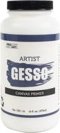 🎨 оптимизированный грунт для холста pro art premium gesso - 16 жидких унций. логотип