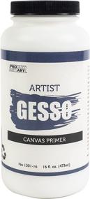 img 2 attached to 🎨 Оптимизированный грунт для холста Pro Art Premium Gesso - 16 жидких унций.