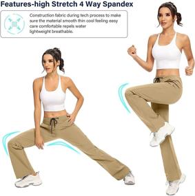 img 3 attached to 👖 Lightweight Breathable Boot Cut Casual Pants for Women - Ideal for Hiking, Golf, Stretchy, Quick Dry, and Outdoor Activities Anytime!