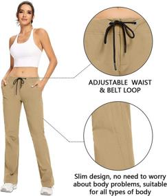 img 1 attached to 👖 Lightweight Breathable Boot Cut Casual Pants for Women - Ideal for Hiking, Golf, Stretchy, Quick Dry, and Outdoor Activities Anytime!