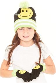 img 2 attached to Оставайтесь теплыми и стильными с набором для девочек S.W.A.K Zig Zag Knit Hat и Gloves Set