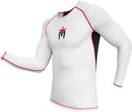long-sleeve mma, bjj and surfing rash guard by meister rush logo