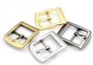 4pcs 1 inch single prong belt buckle square center bar buckles - leather craft accessories sc36 (1 inch, silver) - choose color! logo