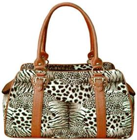 img 1 attached to 🐆 Leopard Print Faux Leather Pet Carrier with Sturdy Backbone for Enhanced Durability