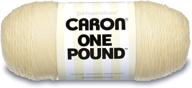 🧶 one pound solid cream yarn - caron 16oz, gauge 4 medium, 100% acrylic for crochet, knitting & crafting - 1 piece logo