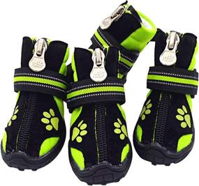 img 4 attached to 🐾 URBEST Winter Dog Shoes, Sports Non-Slip Dog Boots with Anti-Slip Sole, Water-Resistant Dog Boots for Dogs (2 Pairs)