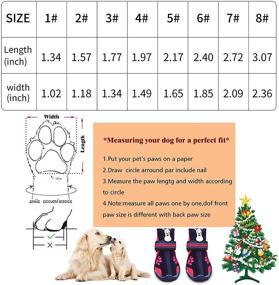 img 3 attached to 🐾 URBEST Winter Dog Shoes, Sports Non-Slip Dog Boots with Anti-Slip Sole, Water-Resistant Dog Boots for Dogs (2 Pairs)