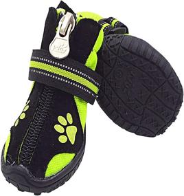 img 2 attached to 🐾 URBEST Winter Dog Shoes, Sports Non-Slip Dog Boots with Anti-Slip Sole, Water-Resistant Dog Boots for Dogs (2 Pairs)