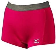 mizuno low rider volleyball shorts: flat front efficiency for maximum performance logo