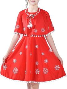 img 4 attached to Girls Dress Cloak Christmas Holiday Girls' Clothing for Dresses