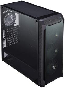 img 1 attached to 🖥️ FSP CMT520 PLUS E-ATX Mid Tower PC Gaming Case with 2 Tempered Glass Panels, 4 Addressable RGB Fans, ASUS &amp; MSI Motherboard Sync