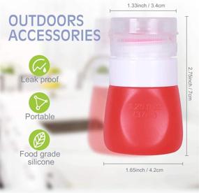 img 2 attached to 🍅 HongMall Squeeze Bottle Salad Dressing Container - Portable Sauce Leakproof Mini Storage Bottles (Food-Grade Silicone, BPA Free) - Ideal for Lunch, Travel, and On-the-Go - 1.3 oz (Set of 4)