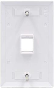 img 1 attached to 🔌 10-Pack VCE Single Gang White Keystone Wall Plate for Keystone Jacks and Modular Inserts - UL Listed