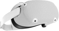 🔵 grey oculus quest 2 headset accessories: enhanced collison and scratch protection with front face protector cover design logo