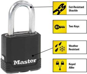 img 3 attached to 🔒 2 Pack Keyed-Alike Master Lock M115XTLF Magnum Heavy Duty Outdoor Padlock with Key - Enhanced SEO