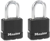 🔒 2 pack keyed-alike master lock m115xtlf magnum heavy duty outdoor padlock with key - enhanced seo logo