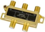 📺 premium 4 way coaxial splitter: high performance, low-loss for hdtv, tv antenna and satellite logo