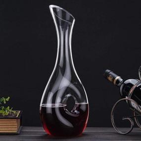 img 3 attached to 🍷 USBOQO HBS 1.2 Liters Lead-Free Premium Crystal Glass Red Wine Decanter: Enhancing Wine's Flavor with Sleek Clarity