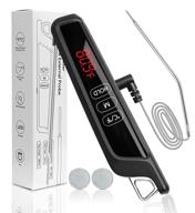 🌡️ ecagewill upgraded digital touch led waterproof meat thermometer with dual folding probes - ideal kitchen tool for barbecue cooking, oven, and grilling logo