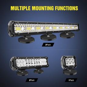 img 1 attached to 🔦 Enhance Your Off-Roading Experience with Nilight 90042B Magnetic Base LED Light Bar Mounting Brackets: Sturdy Sucker Holder for Hood-Mounted LED Work Lights, Backed by 2 Years Warranty