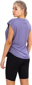 img 2 attached to Icyzone Cap Sleeve Workout Tops for Women - Get Fit, Gym, Yoga, Running Exercise T-Shirt