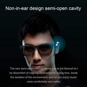 img 1 attached to 🕶️ Helalife E10: Smart Glasses with Wireless Bluetooth Audio, Open Ear Music & Hands-Free Calling, Polarized Lenses, Waterproof - Ideal for Men & Women, Connects with Mobile Phones and Tablets!
