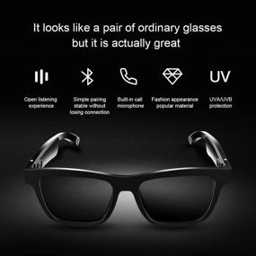 img 2 attached to 🕶️ Helalife E10: Smart Glasses with Wireless Bluetooth Audio, Open Ear Music & Hands-Free Calling, Polarized Lenses, Waterproof - Ideal for Men & Women, Connects with Mobile Phones and Tablets!
