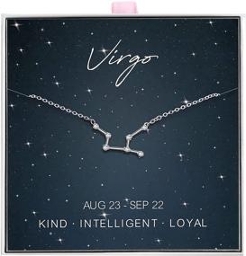 img 4 attached to Spectacular ALoveSoul Sterling Constellation Horoscope Necklace: Dazzling Jewelry for Girls