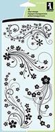 🌸 inkadinkado flower flourish clear stamp set, 4x8 inches logo