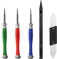 5pcs precision macbook repair tool kit: p5 pentalobe screwdriver, t5 torx, ph000 phillips screwdriver, ultra-thin steel and nylon spudgers - for macbook pro & macbook air with retina display logo