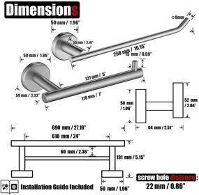 img 3 attached to JQK Bathroom Hardware Accessories BAS105 BN