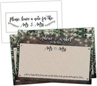 💌 rustic wedding advice cards - well wishes for bride and groom - ideal for guest book alternatives, bridal shower games, wedding reception decorations, marriage tips for the mr and mrs logo
