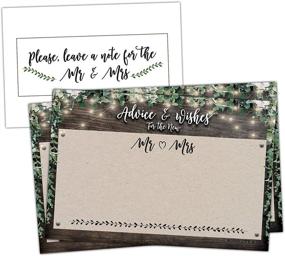img 4 attached to 💌 Rustic Wedding Advice Cards - Well Wishes for Bride and Groom - Ideal for Guest Book Alternatives, Bridal Shower Games, Wedding Reception Decorations, Marriage Tips for the Mr and Mrs