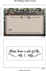 img 3 attached to 💌 Rustic Wedding Advice Cards - Well Wishes for Bride and Groom - Ideal for Guest Book Alternatives, Bridal Shower Games, Wedding Reception Decorations, Marriage Tips for the Mr and Mrs