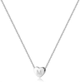 img 4 attached to Tiny Heart Necklace Women Sterling