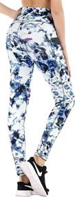 img 4 attached to Stay Stylish and Organized: IUGA High Waisted Printed Yoga Pants with Side Pockets for Women