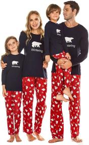 img 4 attached to 🎅 Cozy Ekouaer Matching Family Christmas Pajama Set: Comfy Sleepwear for Holiday Celebrations - S-XXL Sizes