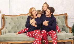 img 3 attached to 🎅 Cozy Ekouaer Matching Family Christmas Pajama Set: Comfy Sleepwear for Holiday Celebrations - S-XXL Sizes