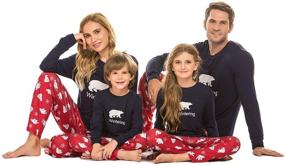 img 1 attached to 🎅 Cozy Ekouaer Matching Family Christmas Pajama Set: Comfy Sleepwear for Holiday Celebrations - S-XXL Sizes