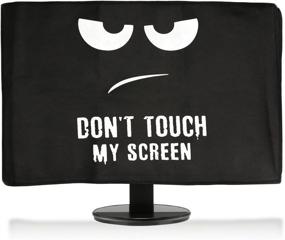 img 2 attached to 🖥️ kwmobile 24-26 Inch Monitor Screen Cover - Keep Your Hands Off My Screen White/Black