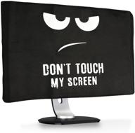 🖥️ kwmobile 24-26 inch monitor screen cover - keep your hands off my screen white/black logo