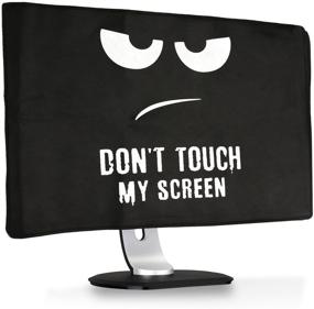 img 4 attached to 🖥️ kwmobile 24-26 Inch Monitor Screen Cover - Keep Your Hands Off My Screen White/Black