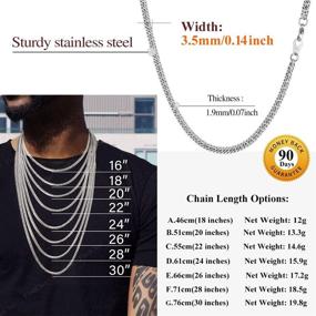 img 1 attached to DiscoverChic 18K Gold Plated/Stainless Men's Curb Chain Necklace