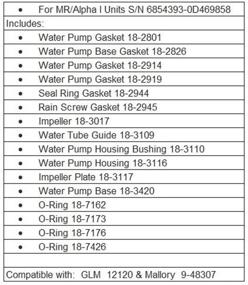 img 1 attached to 🚤 Sierra 18-3320 Water Pump Kit for Mercruiser/Alpha One Units S/N 6854393-0D469858