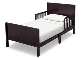 img 2 attached to 🌙 Dream-Come-True: Delta Children Fancy Toddler Bed in Rich Dark Chocolate Hue