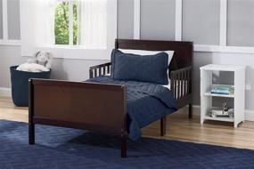 img 1 attached to 🌙 Dream-Come-True: Delta Children Fancy Toddler Bed in Rich Dark Chocolate Hue