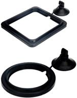 🐟 optimized sungrow feeding ring set for large betta fish tanks - 1 square and 1 round floating plate, includes 2 suction cups - pack of 2 logo